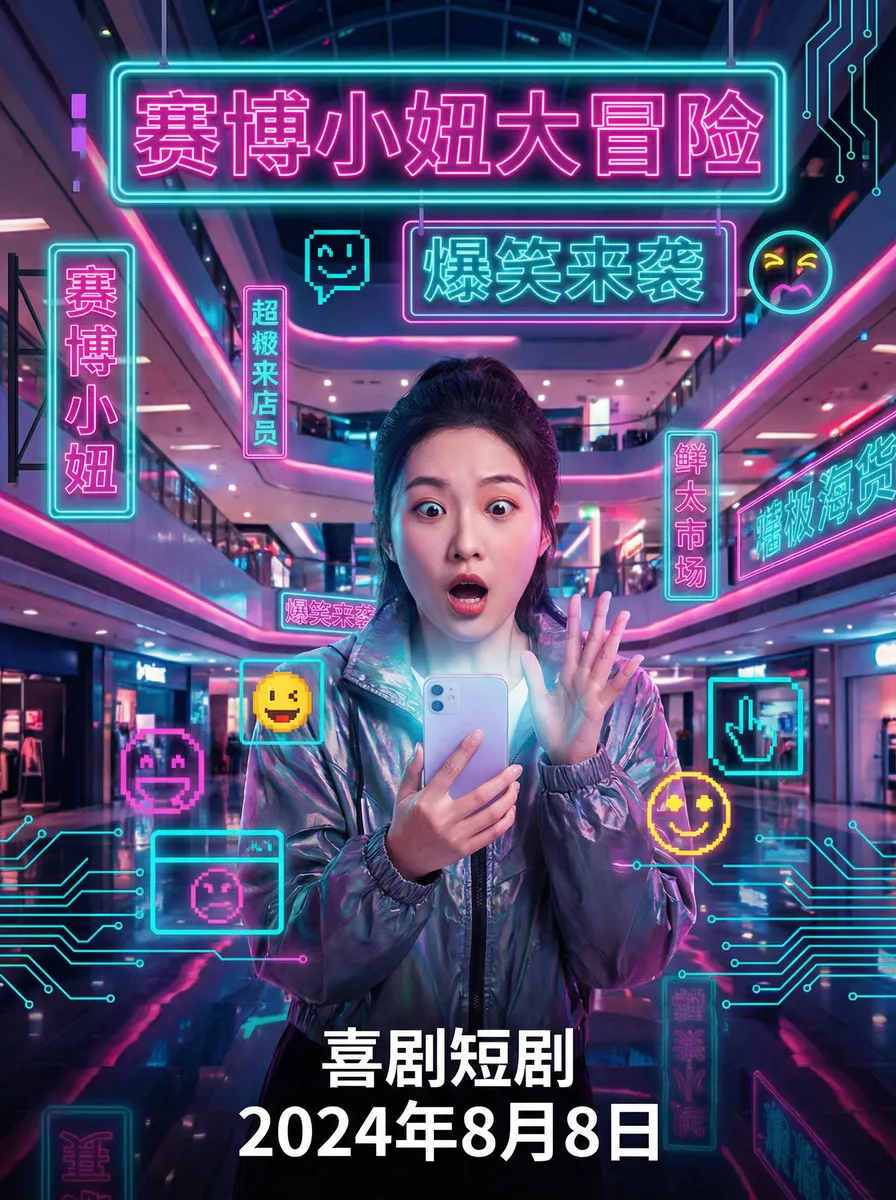 牧场VIDEOS人与KG交 搞笑喜剧短剧 - 赛博小妞大冒险海报
